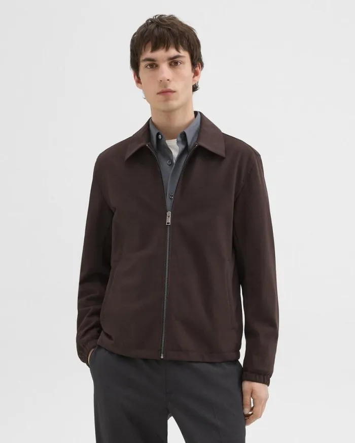 Outerwear Men Theory Brody Jacket In Precision Ponte Hickory