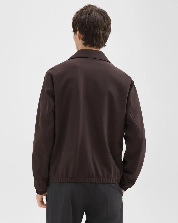Outerwear Men Theory Brody Jacket In Precision Ponte Hickory Outerwear Men Theory Brody Jacket In Precision Ponte Hickory