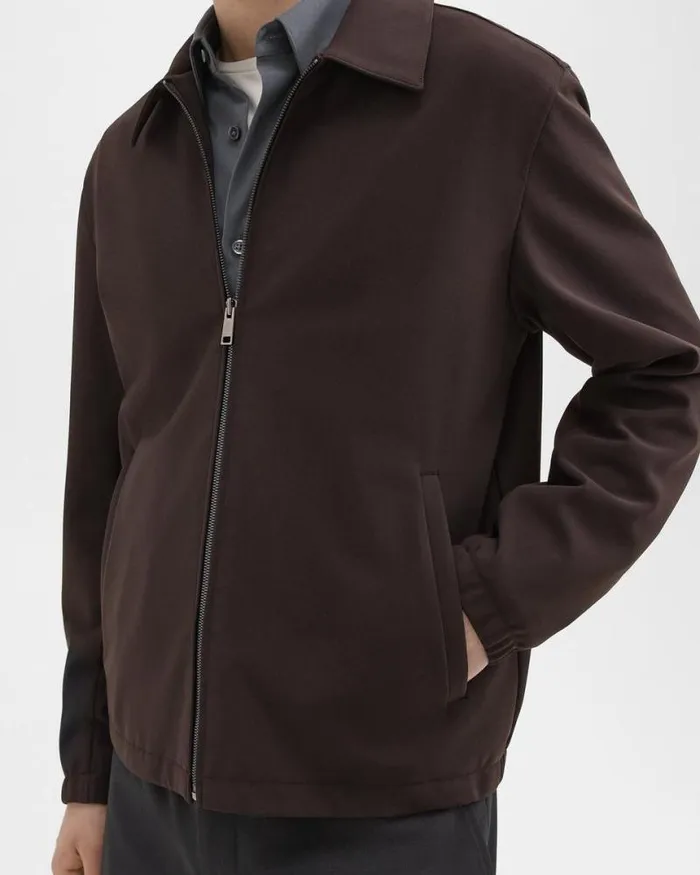 Outerwear Men Theory Brody Jacket In Precision Ponte Hickory Outerwear Men Theory Brody Jacket In Precision Ponte Hickory