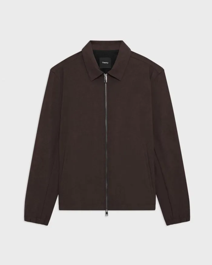 Outerwear Men Theory Brody Jacket In Precision Ponte Hickory Outerwear Men Theory Brody Jacket In Precision Ponte Hickory