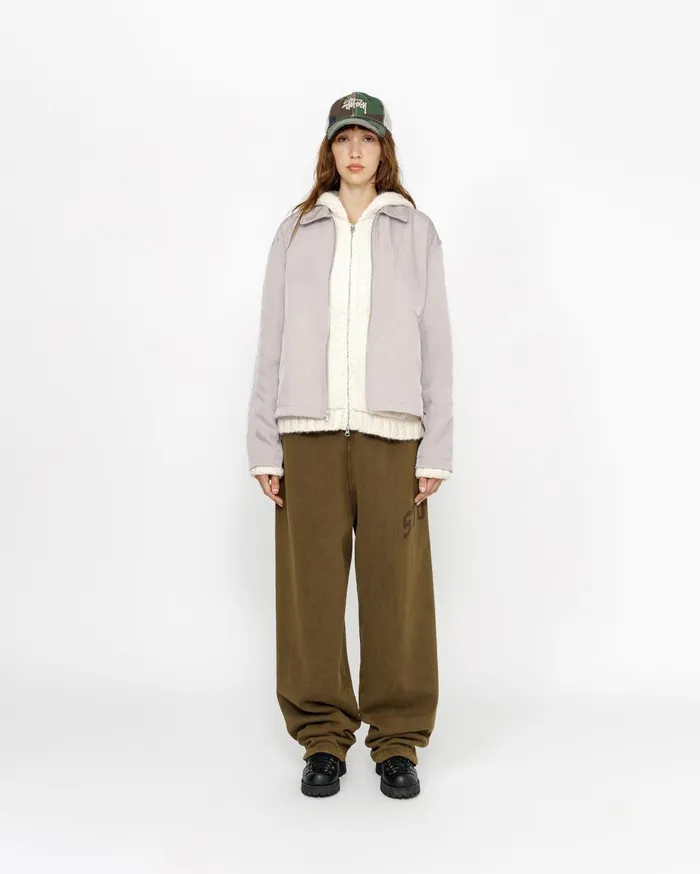 Outerwear MenWomen Stussy SS LINK NYLON CLUB JACKET Bone