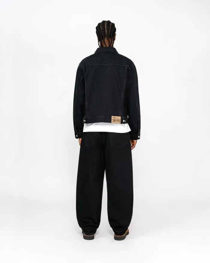 Outerwear MenWomen Stussy TRUCKER JACKET DENIM Black