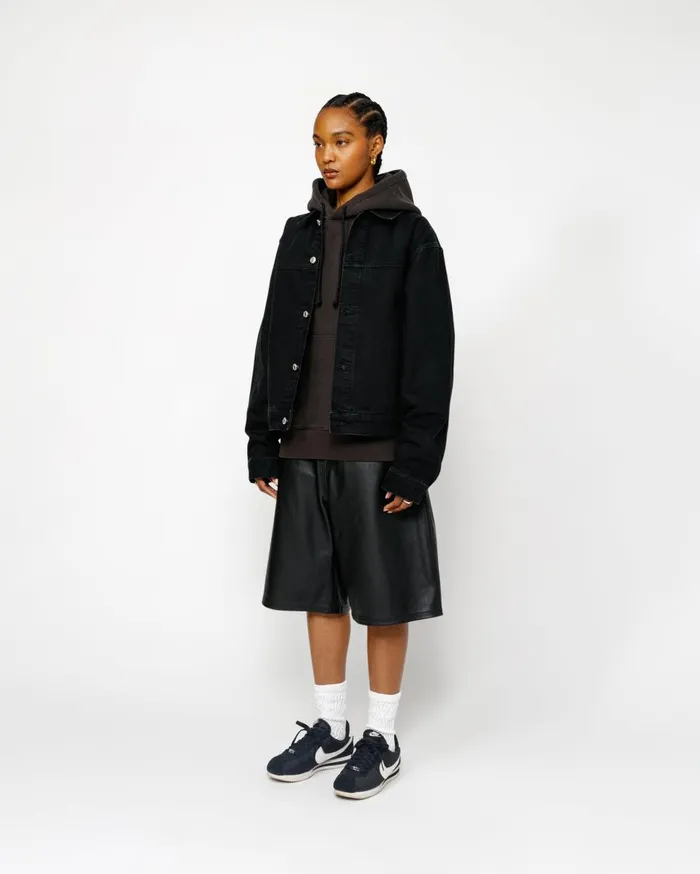 Outerwear MenWomen Stussy TRUCKER JACKET DENIM Black