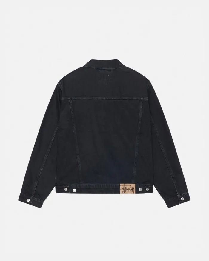 Outerwear MenWomen Stussy TRUCKER JACKET DENIM Black