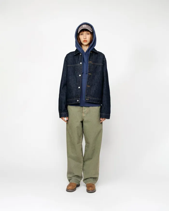 Outerwear MenWomen Stussy TRUCKER JACKET DENIM Rinsed Indigo