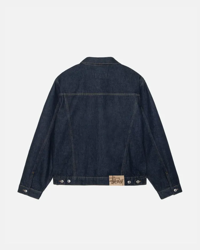 Outerwear MenWomen Stussy TRUCKER JACKET DENIM Rinsed Indigo