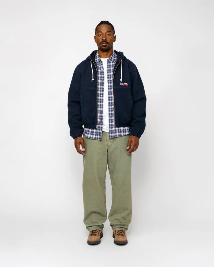 Outerwear MenWomen Stussy WORK JACKET INSULATED CANVAS Navy