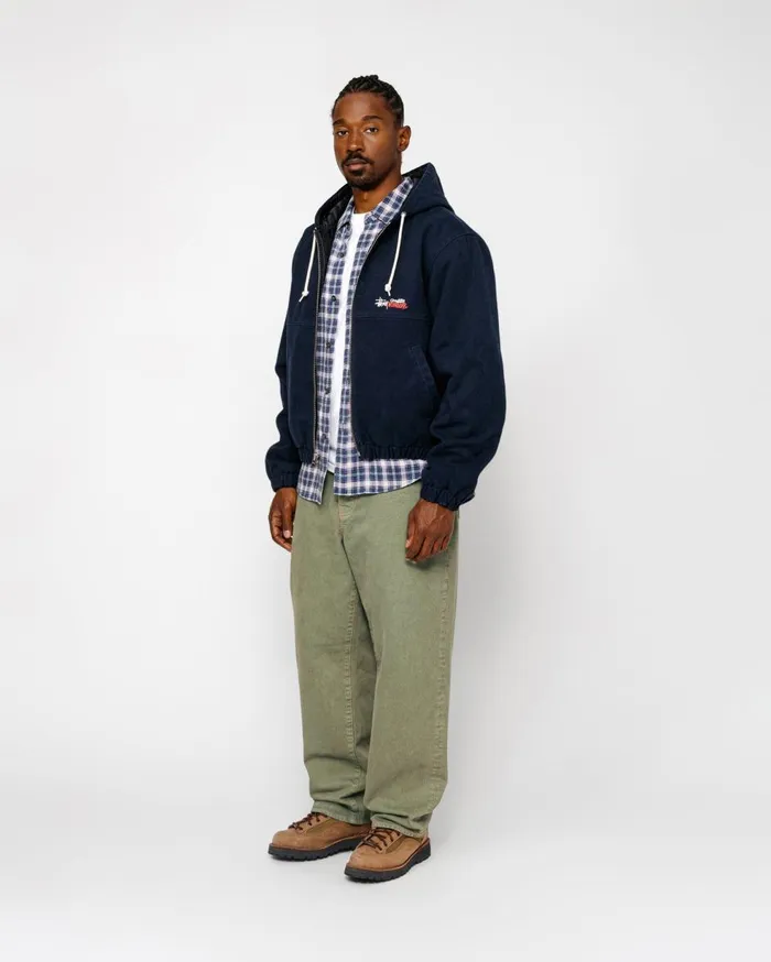 Outerwear MenWomen Stussy WORK JACKET INSULATED CANVAS Navy