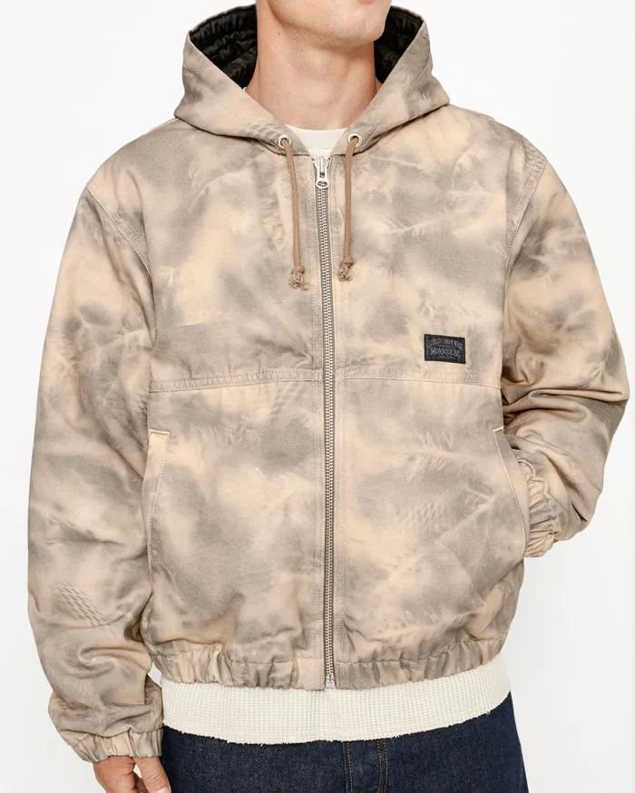 Outerwear MenWomen Stussy WORK JACKET STENPAT CAMO North Fork