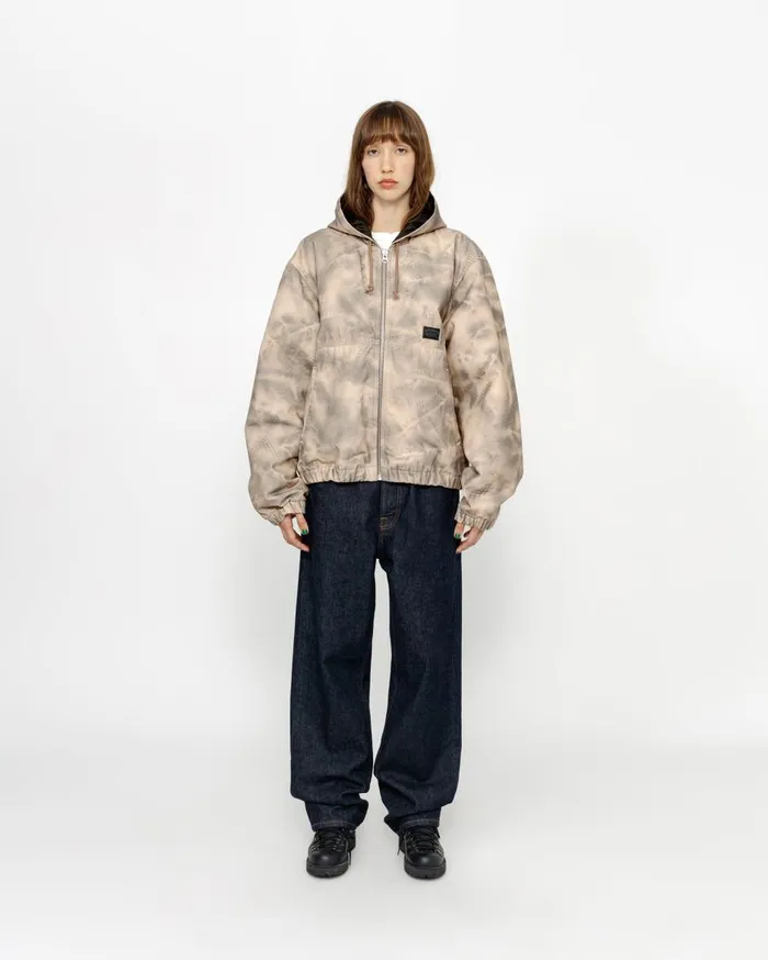 Outerwear MenWomen Stussy WORK JACKET STENPAT CAMO North Fork
