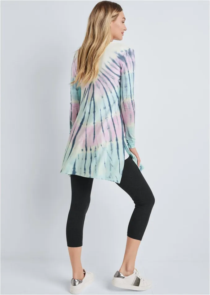 PAISLEY PRINT TIE DYE LOUNGE CARDIGAN Blue Multi Women VENUS Cardigans and Dusters