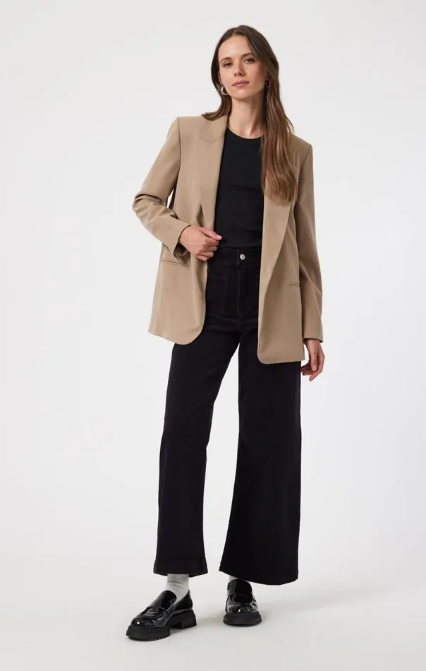 Paloma Marine Wide Leg In Black Cord Women Mavi Jeans Pants