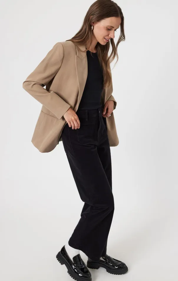 Paloma Marine Wide Leg In Black Cord Women Mavi Jeans Pants Paloma Marine Wide Leg In Black Cord Women Mavi Jeans Pants