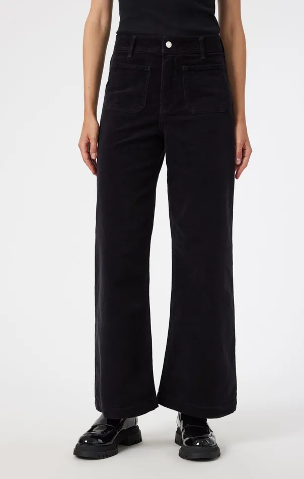 Paloma Marine Wide Leg In Black Cord Women Mavi Jeans Pants Paloma Marine Wide Leg In Black Cord Women Mavi Jeans Pants