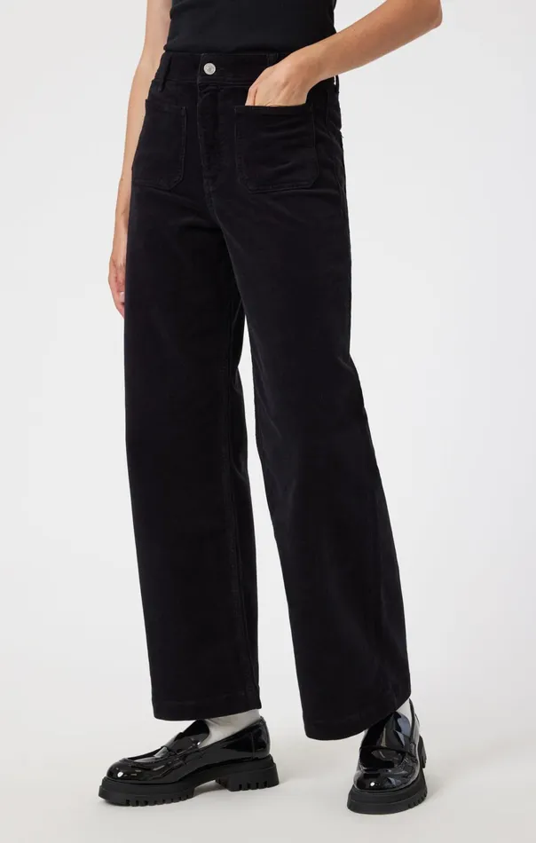 Paloma Marine Wide Leg In Black Cord Women Mavi Jeans Pants Paloma Marine Wide Leg In Black Cord Women Mavi Jeans Pants