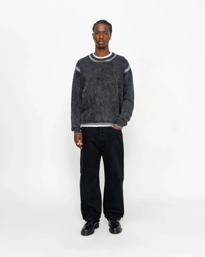 Pants MenWomen Stussy NEW CLASSIC JEAN DENIM Black