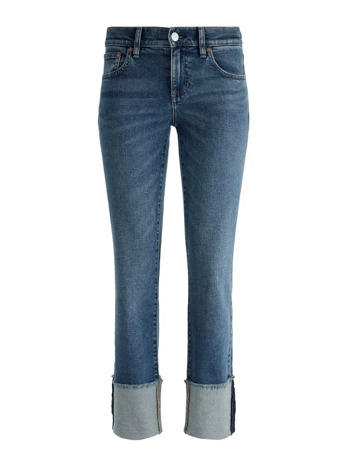 Pants Women Alice Olivia Abilene Cuffed Jean Lola Blue