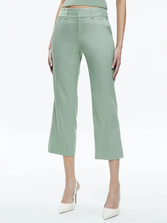 Pants Women Alice Olivia Janis Low Rise Cropped Flare Pant Sage