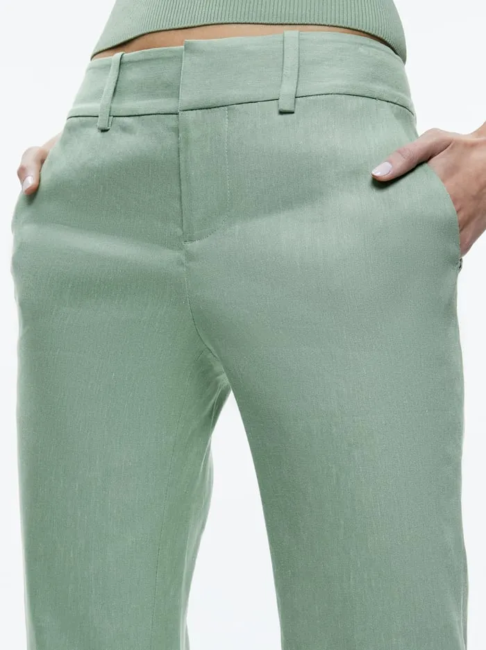 Pants Women Alice Olivia Janis Low Rise Cropped Flare Pant Sage