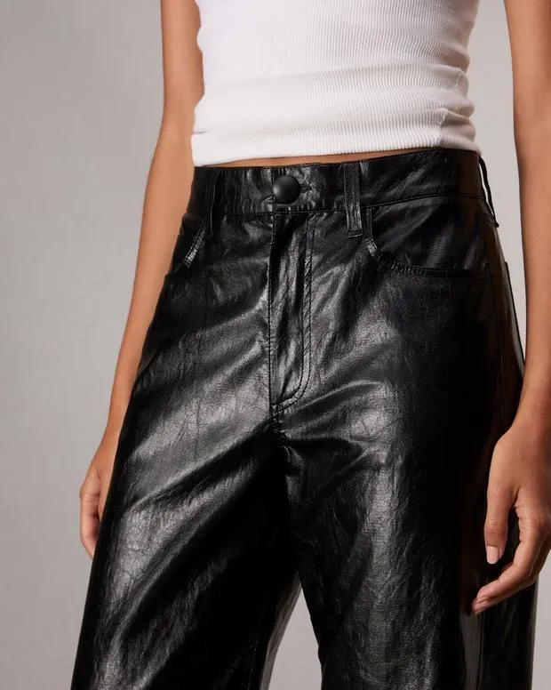 Pants Women Rag and Bone Shea Faux Leather Pant Black