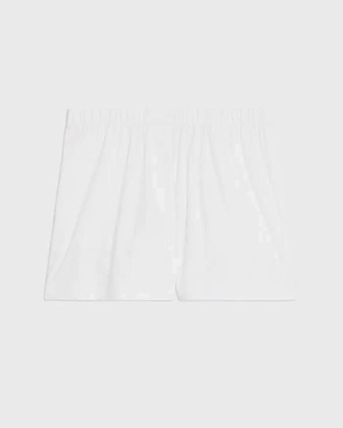 Pants Women Theory Boxer Short In Good Cotton White