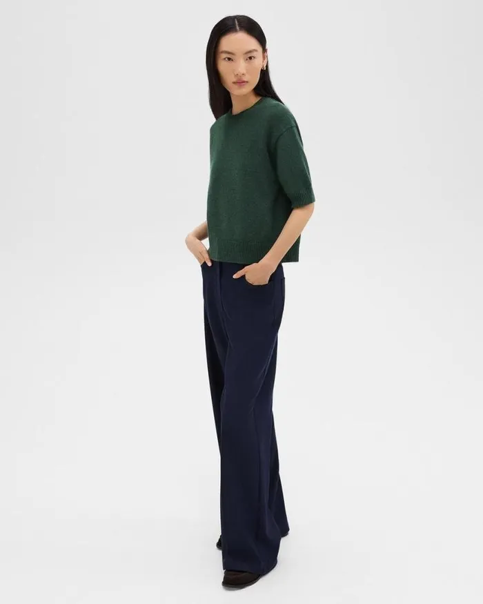 Pants Women Theory StraightLeg 5Pocket Pant In Stretch Flannel Dark Navy Pants Women Theory StraightLeg 5Pocket Pant In Stretch Flannel Dark Navy