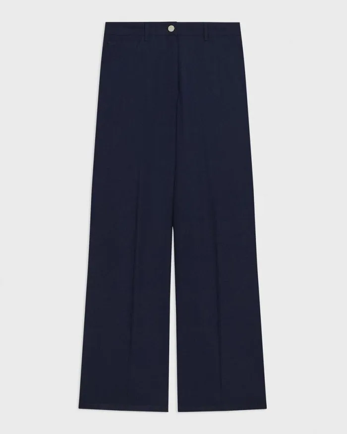 Pants Women Theory StraightLeg 5Pocket Pant In Stretch Flannel Dark Navy Pants Women Theory StraightLeg 5Pocket Pant In Stretch Flannel Dark Navy