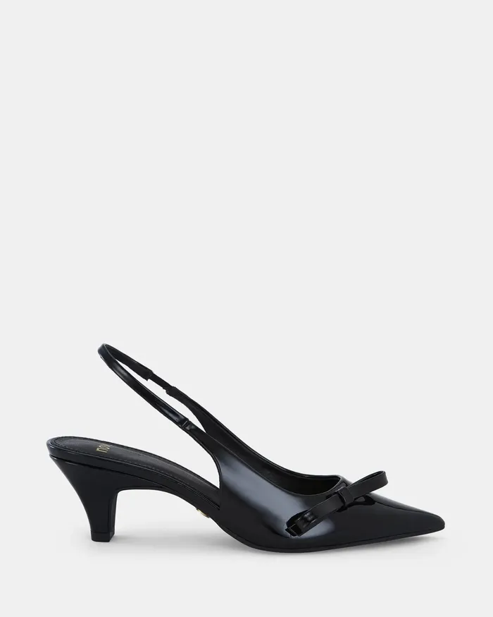 Party INGARIE Black Patent Kitten Heels NOVO Shoes Women