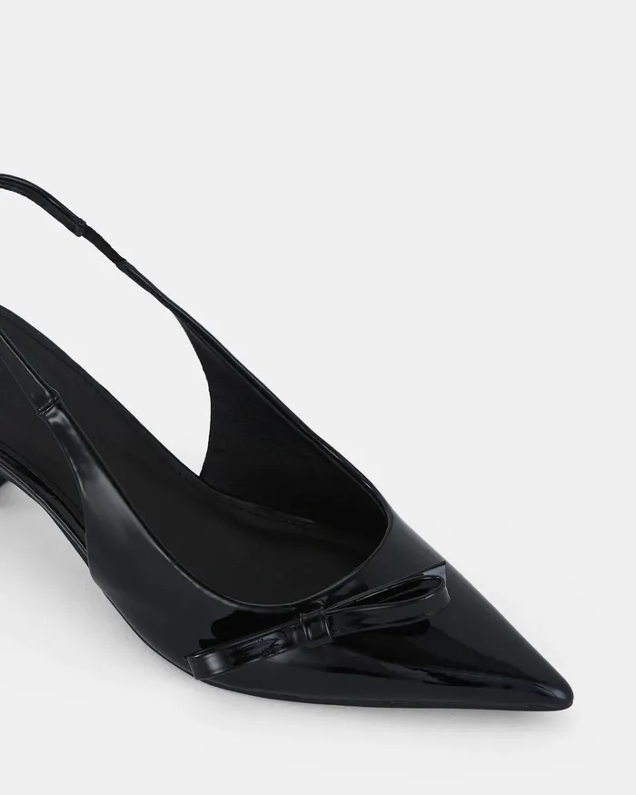 Party INGARIE Black Patent Kitten Heels NOVO Shoes Women
