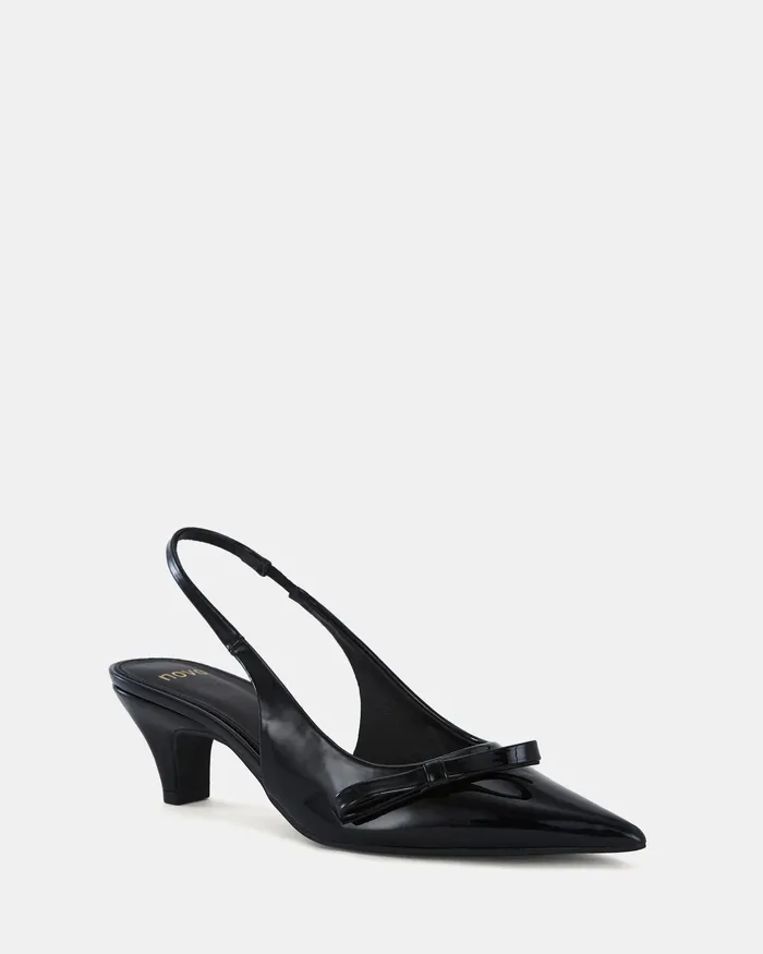 Party INGARIE Black Patent Kitten Heels NOVO Shoes Women