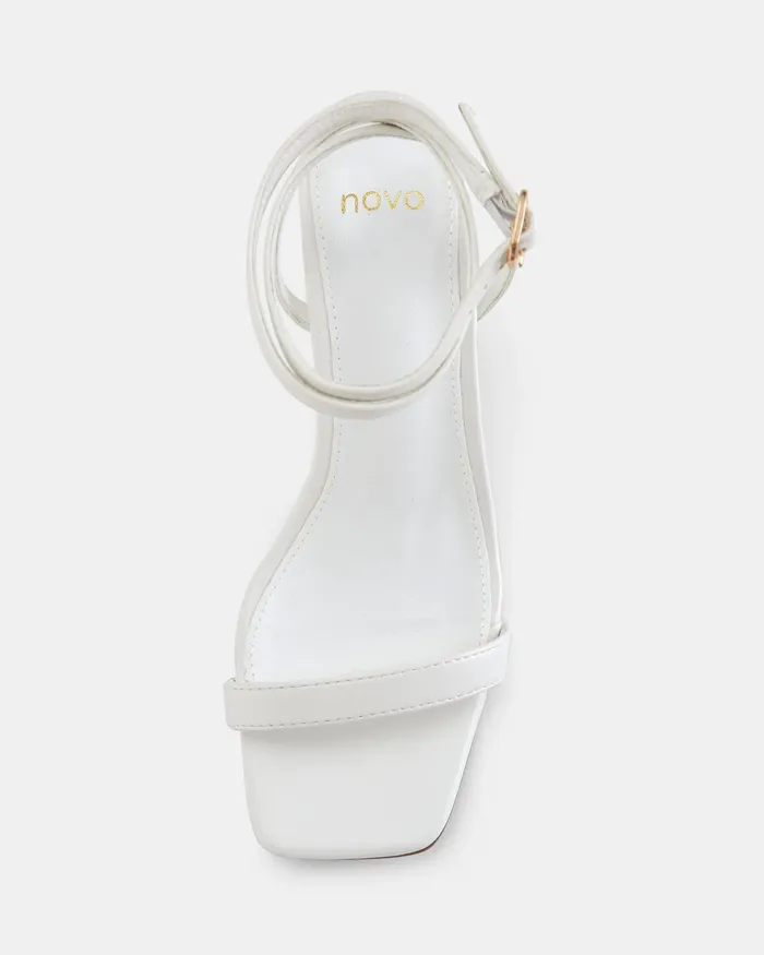 Party LAKER WHITE Open Toe Heels NOVO Shoes Women