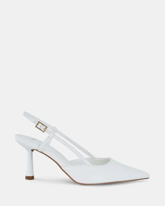 Party Women ISNELLO WHITE Closed Toe Heels NOVO Shoes