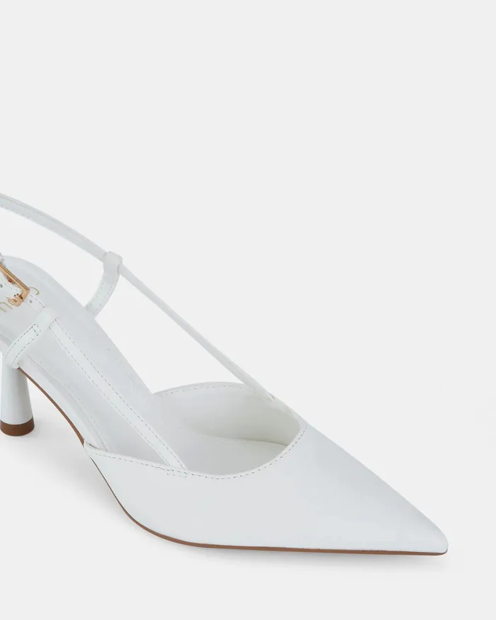 Party Women ISNELLO WHITE Closed Toe Heels NOVO Shoes
