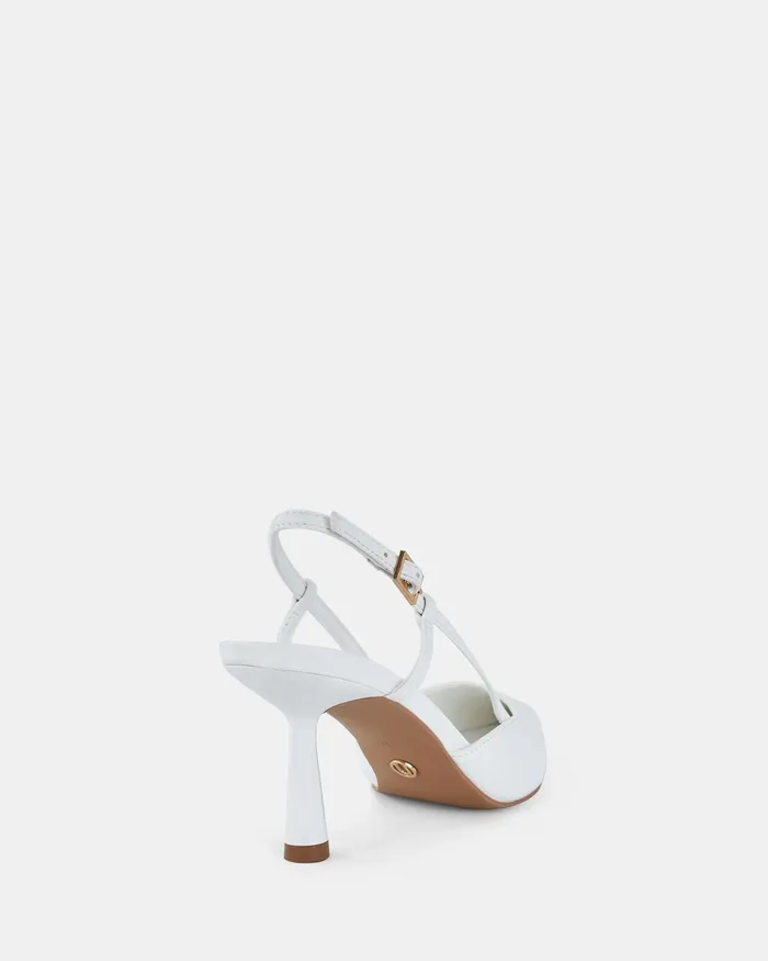 Party Women ISNELLO WHITE Closed Toe Heels NOVO Shoes