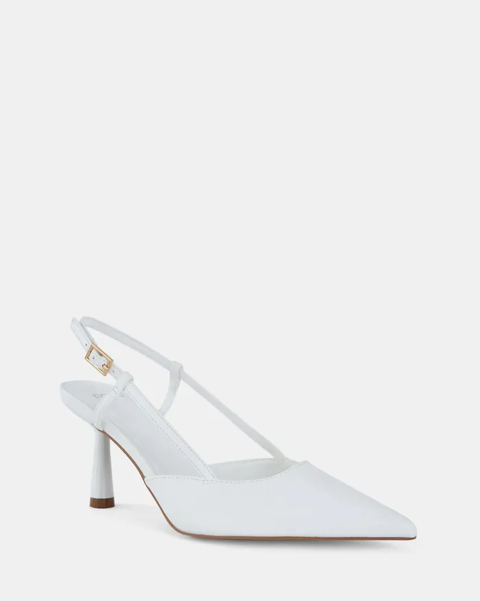 Party Women ISNELLO WHITE Closed Toe Heels NOVO Shoes