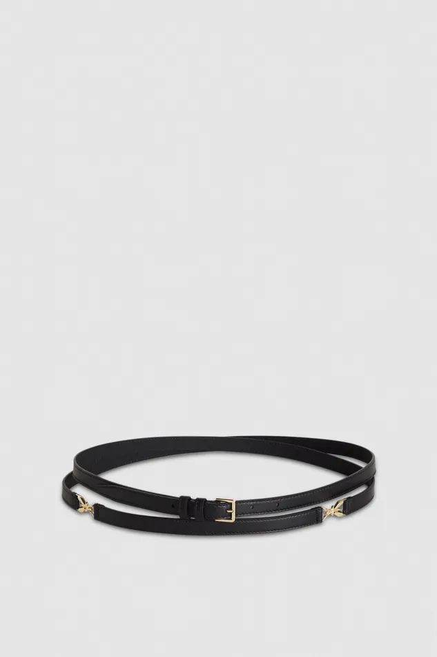 Patrizia Pepe Belts Leather Belt With Metal Buckle Black 8211 Women