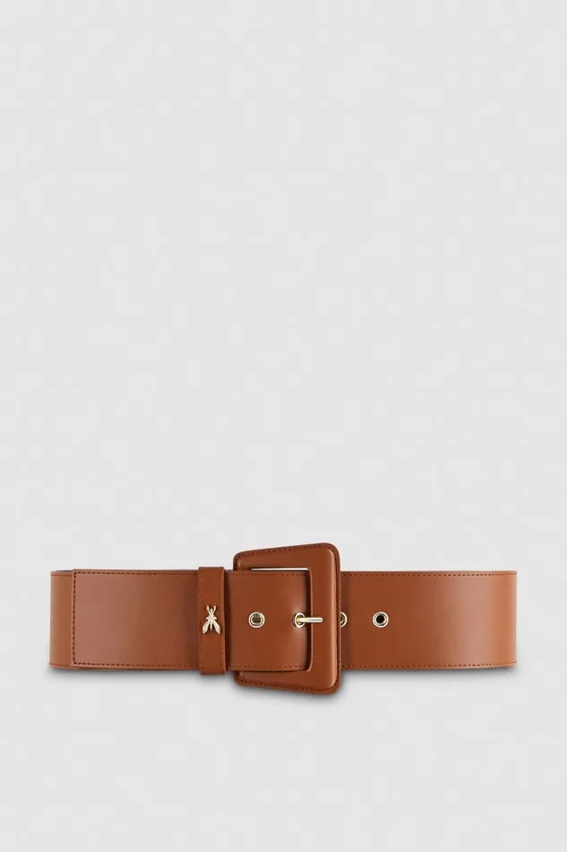 Patrizia Pepe Belts Leather HighWaisted Belt Brown 8211 Women