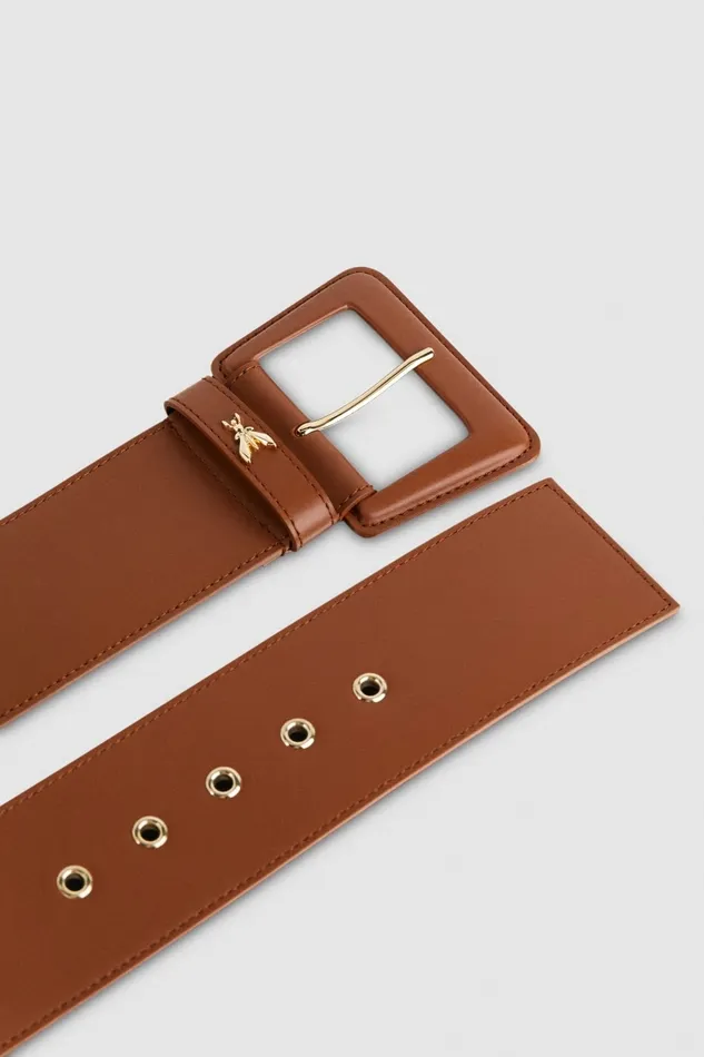 Patrizia Pepe Belts Leather HighWaisted Belt Brown 8211 Women
