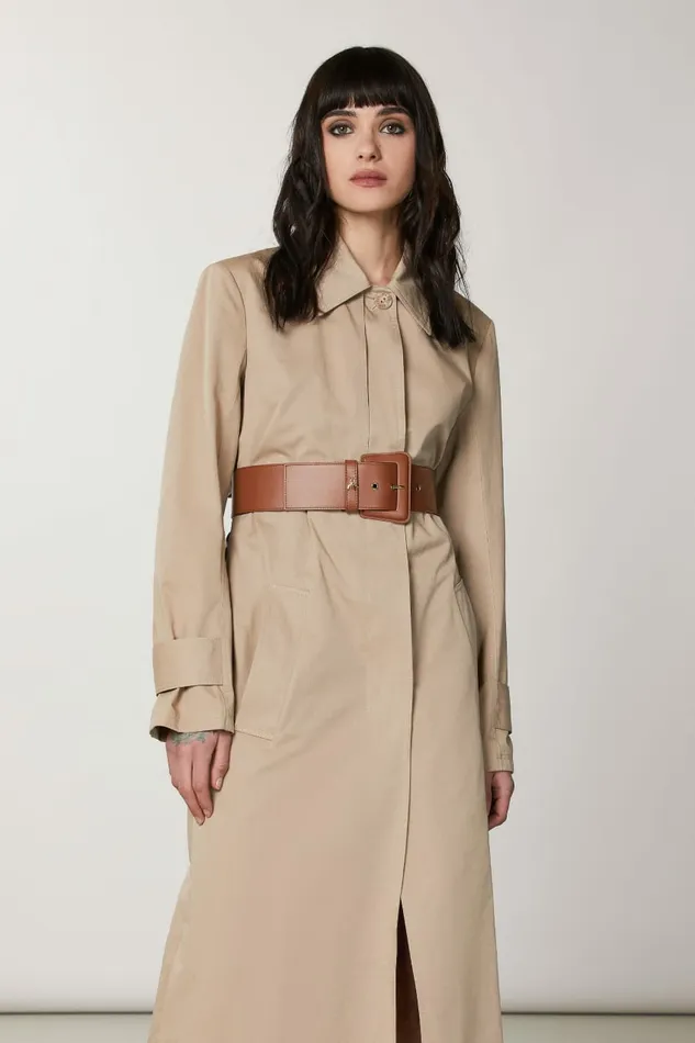 Patrizia Pepe Belts Leather HighWaisted Belt Brown 8211 Women