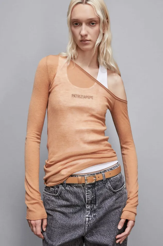 Patrizia Pepe Belts LowWaist Leather Belt Brown 8211 Women