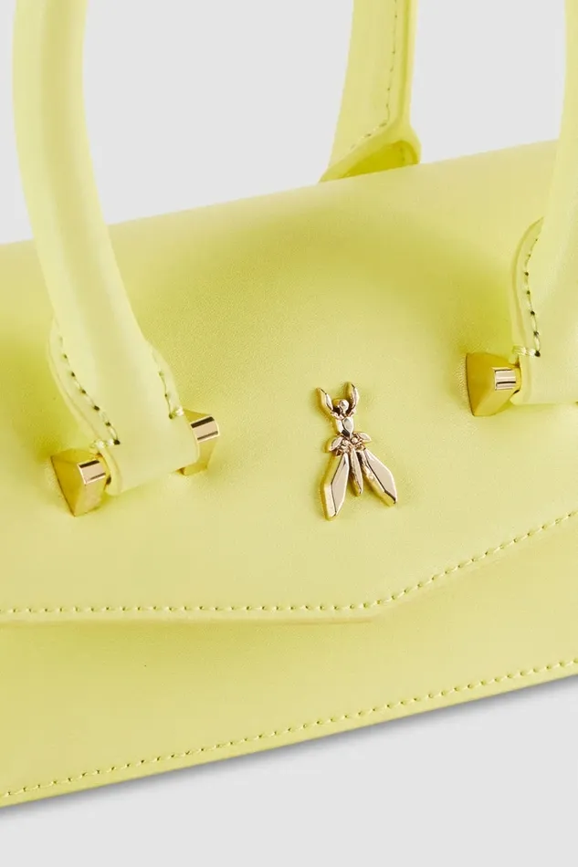 Patrizia Pepe Crossbodys Fly Bamby Leather Mini Shoulder Bag Yellow 8211 Women