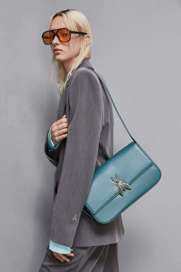Patrizia Pepe Crossbodys Leather Bag With Shoulder Strap Green 8211 Women