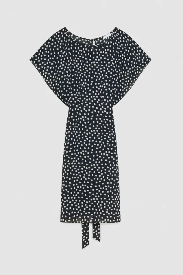 Patrizia Pepe Dresses Patterned Georgette Mini Dress Blue 8211 Women