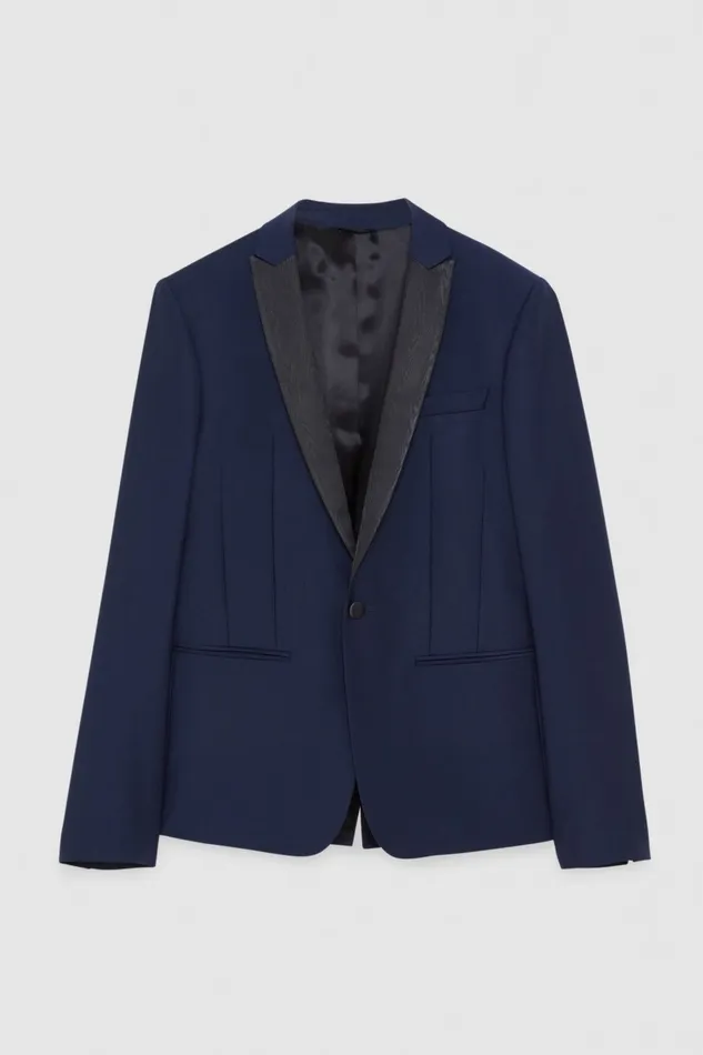 Patrizia Pepe Jackets Jacket In BiStretch Cool Wool Blue 8211 Men