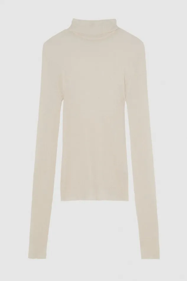 Patrizia Pepe Knitwear Essential Slim Fit Wool Sweater Beige 8211 Women