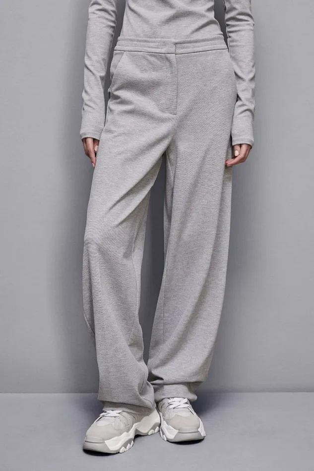 Patrizia Pepe Pants and Jeans Straight Pants Grey 8211 Women