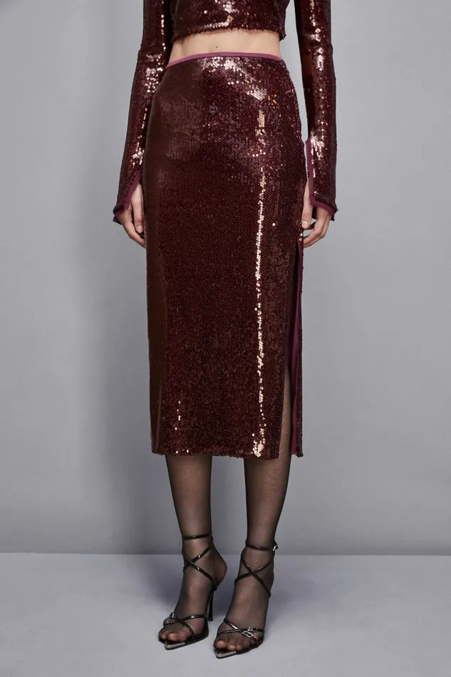 Patrizia Pepe Skirts Sequin Skirt Red 8211 Women