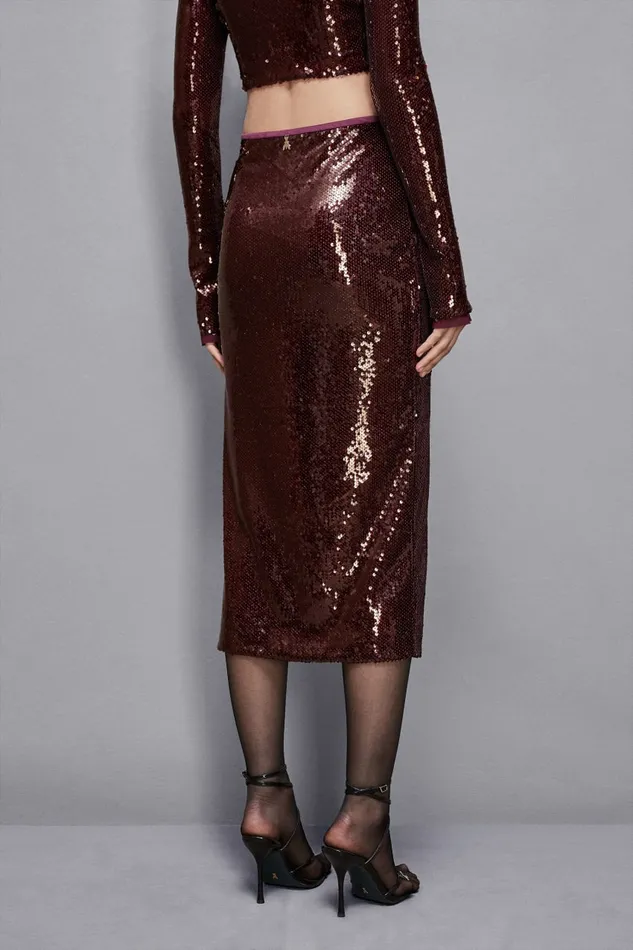 Patrizia Pepe Skirts Sequin Skirt Red 8211 Women