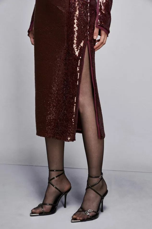 Patrizia Pepe Skirts Sequin Skirt Red 8211 Women