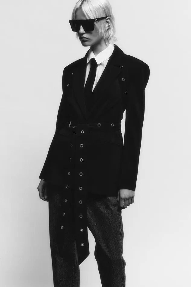 Patrizia Pepe Tailleur BoyfriendCut Crepe Blazer Black 8211 Women